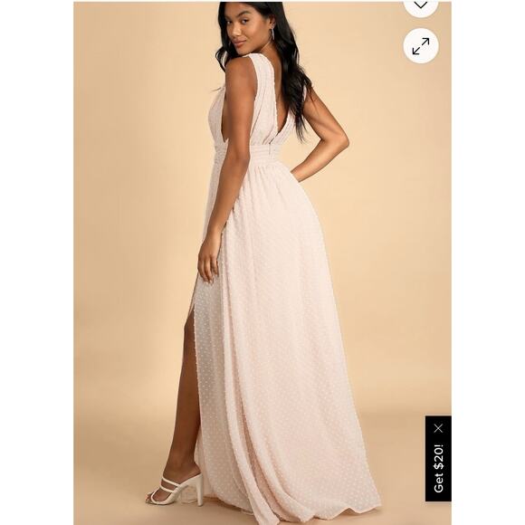 LuLus‎ Wonderful Occasion Women’s Dress Size Medium Blush Pink Formal - Picture 7 of 15